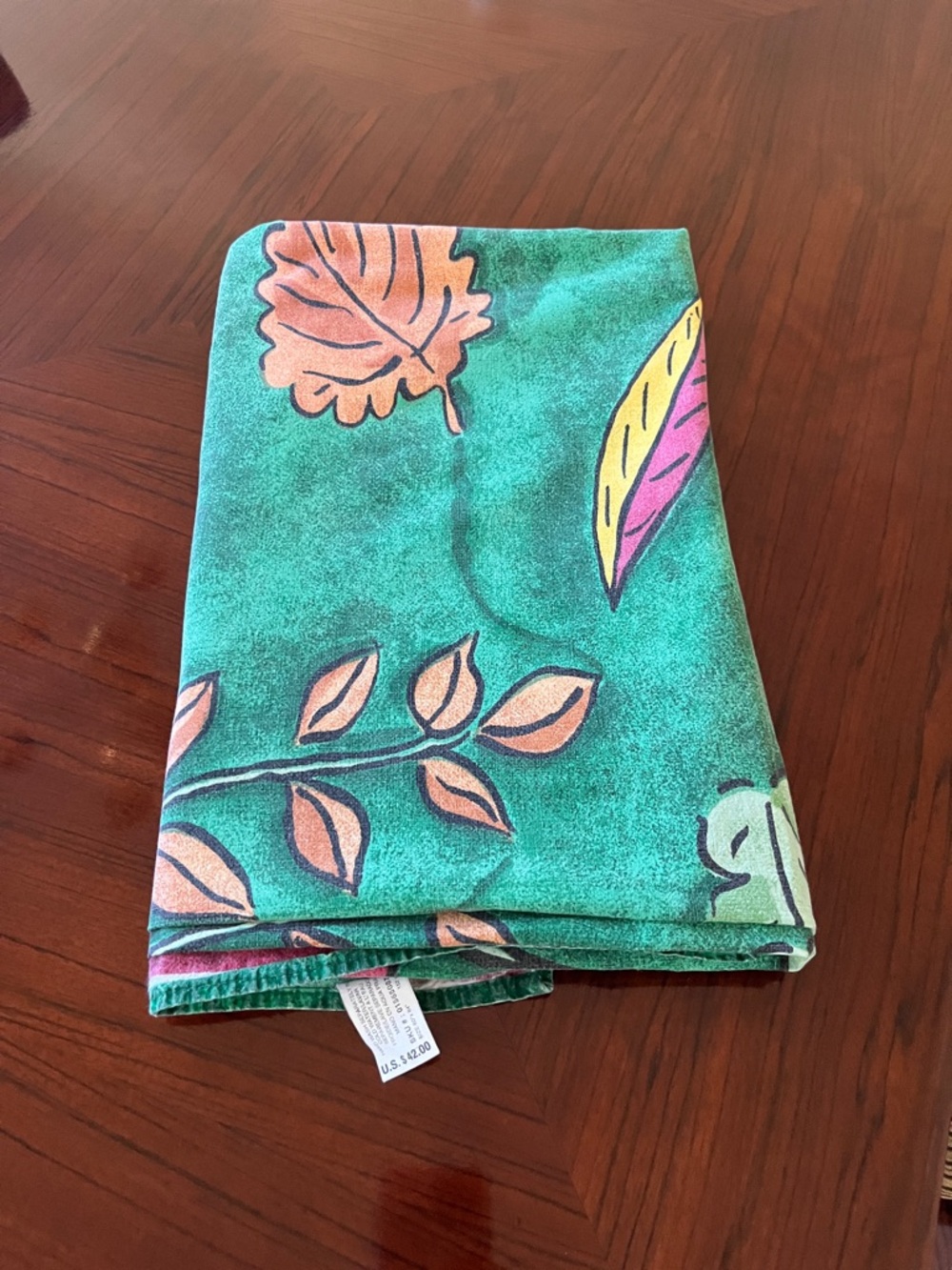 Pier 1 Imports Multicolor Autumn Leaf Tablecloth